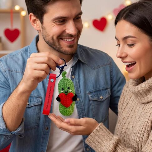 Pickle Bag Charm Gift for Valentine’s Day, Anxiety Relief, Friends, Boyfriend & Backpack Keychain Accessory in Saudi Arabia