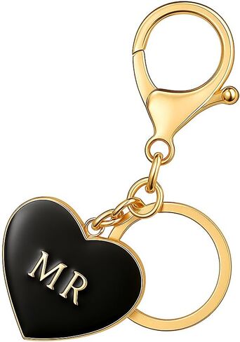 Heart Keychain MRS Text, Elegant and Simple Accessory Keys and Bag Charms for Loves,Gifts for Boyfriend Girlfriend in Saudi Arabia