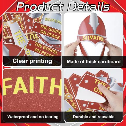 12 Sets Armor of God Costume Craft Kit Armor of God Cutouts Christian Bible Sunday School and Religious Classroom Decor for School Classroom Church Activity Party Favor Decorations in Saudi Arabia
