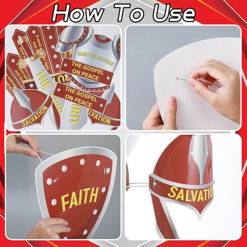 12 Sets Armor of God Costume Craft Kit Armor of God Cutouts Christian Bible Sunday School and Religious Classroom Decor for School Classroom Church Activity Party Favor Decorations in Saudi Arabia