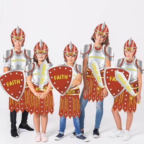 12 Sets Armor of God Costume Craft Kit Armor of God Cutouts Christian Bible Sunday School and Religious Classroom Decor for School Classroom Church Activity Party Favor Decorations in Saudi Arabia