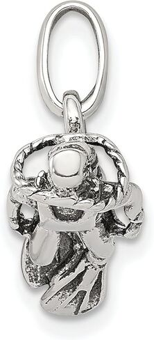 Sterling Silver Antiqued Scuba Diver Charm Pendant in Saudi Arabia