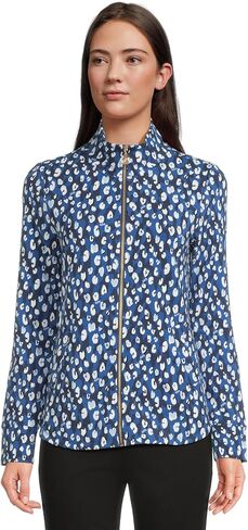 Lilly Pulitzer, Women's, Leona Upf 50+ Zip-Up, Resort White Seashell Splendor Seashell Splendor, Large in Saudi Arabia
