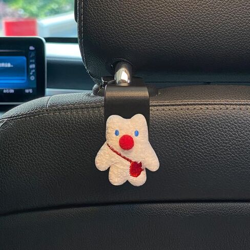 2 Pack Car Back Seat Headrest Hooks, Cute Red Nose Cartoon Figure Back Seat Hanger for Purses and Bags, Space-Saving for Car Interior Accessories in Saudi Arabia