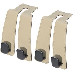 Car Seat Hooks for Headrest, Purse Hook & Back Storage Hook, Zinc Alloy & Suede Material Heavy Duty Car Hooks for Purses and Bags,Universal Fit for Most Vehicles (Black-2 Pack) in Saudi Arabia