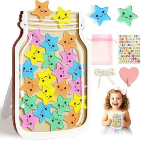 Magnetic Reward Jars for Kids - 25 Star Tokens Reward Jar for Classroom 8" Star Jar Reward System Behavior Chart for Kids in Kuwait