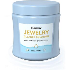 منظف ​​المجوهرات 2 في 1، منظف الحلقات مع فرشاة وسلة تنظيف، يعيد اللمعان والتألق إلى الذهب والفضة والبلاتين والأحجار الكريمة والمجوهرات الماسية، 10 أونصة in Kuwait