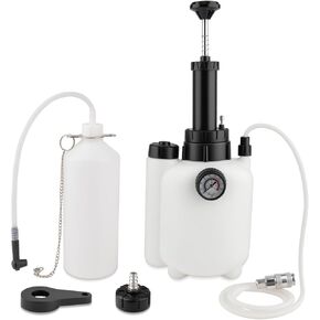 مجموعة نزف الفرامل 3 لتر مع زجاجة نزف السوائل 1 لتر، مجموعة نزف الفرامل اليدوية مع محول الأسطوانة الرئيسية (50 مم)، مجموعة مضخة تفريغ الفرامل النازفة المقاومة للتسرب مناسبة لمعظم المركبات in Kuwait