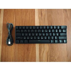 لوحة مفاتيح ميكانيكية، لوحة مفاتيح ميكانيكية للألعاب بنسبة 60% مع مفاتيح زرقاء وإضاءة خلفية ديناميكية 12 وضعًا - التوصيل والتشغيل، 61 مفتاحًا، مضادة للظلال، للكمبيوتر الشخصي، ويندوز، ماك، الألعاب، المكتب، الطابعين in Kuwait