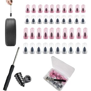 40pcs Tire Repair Rubber Nail Kit, Tire Repair Screws with Screwdriver, Tire Screw Plug Fast Tool Self Service Tire Repair Nail for car, Motorcycle, Tractor Tire Puncture Repair in Kuwait