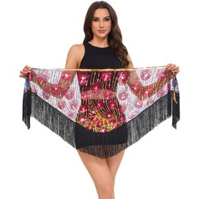 المرأة مثلث نمط الرقص الشرقي وشاح الورك الرقص الشرقي شرابة أحزمة الخصر سلسلة تنّورة ملفوفة in Kuwait