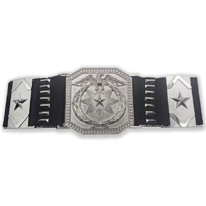 Punk Role Player 80s Michael Dance King BAD Tour Belt - Silver Alloy Costumes Belt Cosplay Adjustable in Kuwait