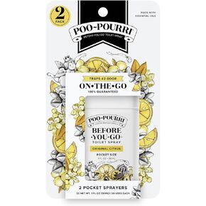 رذاذ المرحاض Poo-Pourri Before-You-Go، مجموعة متنوعة من 3 قطع - 1 أونصة سائلة لكل حجم جيب للسفر - الحمضيات الأصلية، والفانيليا الخزامى، والكركديه الاستوائية in Kuwait