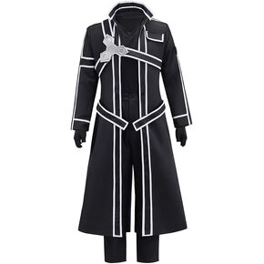 Kirito Cosplay Kirigaya Kazuto SAO Black Battle Suit Costume Adult Men Halloween Uniform in Saudi Arabia