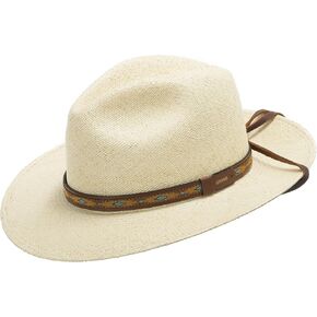 قبعة كليرووتر الكلاسيكية القابلة للطي من فيدورا بنما من القش بحافة واسعة من الشمس خفيفة الوزن للشاطئ بعامل حماية من الأشعة فوق البنفسجية 50+ للرجال والنساء in Kuwait