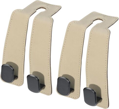 Car Seat Hooks for Headrest, Purse Hook & Back Storage Hook, Zinc Alloy & Suede Material Heavy Duty Car Hooks for Purses and Bags,Universal Fit for Most Vehicles (Black-2 Pack) in Saudi Arabia