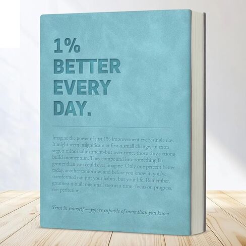 Motivational Growth Mindset Notebook 1% Better Every Day Journal Positive Affirmation Gifts for Women Men-Pink in Saudi Arabia