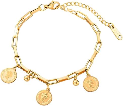 Solza Gold Bracelet for Women – Stainless Steel Chain Link Jewelry, Adjustable Non-Tarnish Gold-Plated Bracelet, Stylish Stackable Bracelet for Everyday & Special Occasions in Saudi Arabia