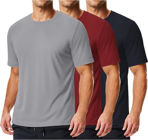 COOFANDY 3 Pack: Men’s Short Sleeve BreathableT-Shirts – Moisture Wicking Athletic Workout Gym Fitness Casual Tees in Saudi Arabia