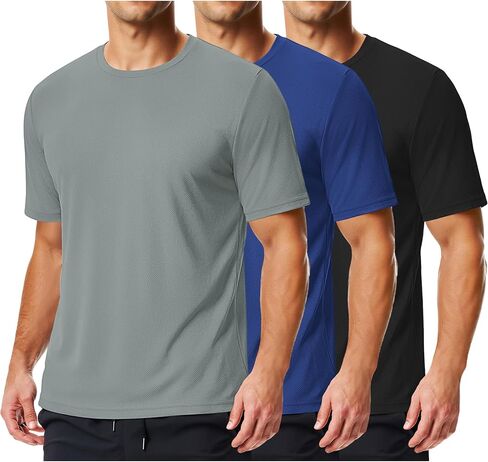 COOFANDY 3 Pack: Men’s Short Sleeve BreathableT-Shirts – Moisture Wicking Athletic Workout Gym Fitness Casual Tees in Saudi Arabia