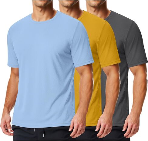 COOFANDY 3 Pack: Men’s Short Sleeve BreathableT-Shirts – Moisture Wicking Athletic Workout Gym Fitness Casual Tees in Saudi Arabia