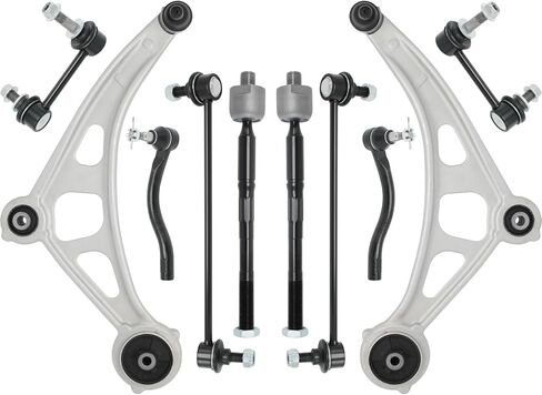 Front Lower Control Arm Compatible with 2015-2024 Nissan Murano, 2016 2017 2018 2019 2020 2021 2022 2023 Left and Right Kit w/Ball Joint Sway Bar Link Outer & Inner Tie Rod End in Saudi Arabia