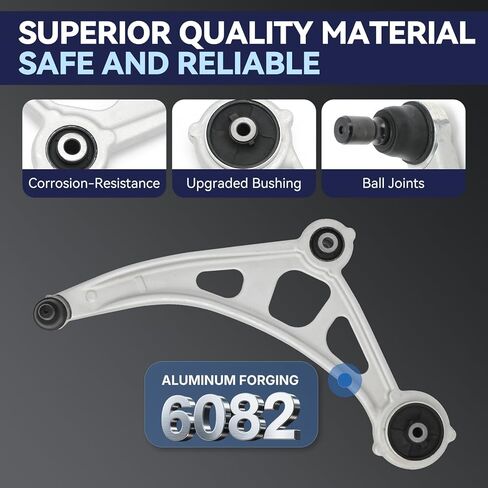 Front Lower Control Arm Compatible with 2015-2024 Nissan Murano, 2016 2017 2018 2019 2020 2021 2022 2023 Left and Right Kit w/Ball Joint Sway Bar Link Outer & Inner Tie Rod End in Saudi Arabia