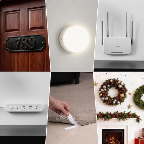 شرائط تعليق الصور شديدة التحمل، 20 زوجًا (40 شريطًا) لاصقة خالية من التلف للتعليق على الحائط لإطارات الصور وفنون الحائط والديكورات، لا حاجة إلى أظافر أو أدوات، إزالة نظيفة للأسطح الملساء in Kuwait