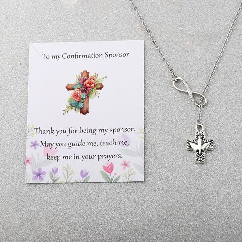 PLITI Holy Spirit Dove Gift Sponsor Appreciation Gift To My Confirmation Sponsor Cross Dove Y Lariat Necklace For Women in Saudi Arabia