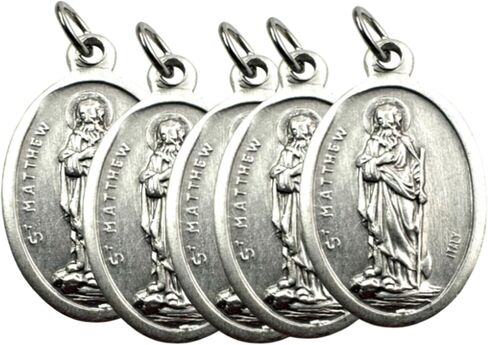 Westmon Works St Matthew Medal Set Italian Medallion Laminated Made in the USA Holy Card, Pack of 5 in Saudi Arabia