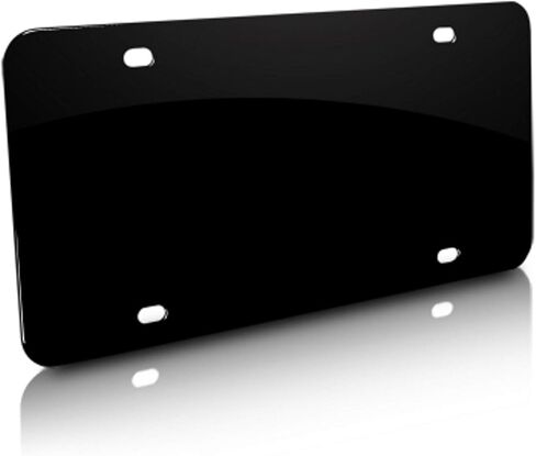 AU-TOMOTIVE GOLD Blank Stainless Steel Black License Plate in Saudi Arabia
