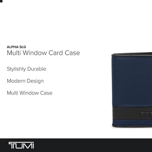 TUMI - Alpha Multi Window Card Case - Slim Profile Men's Wallet With ID Windows - Navy in Saudi Arabia