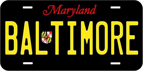 Baltimore Maryland TAG06 Novelty Car Auto License Plate in Saudi Arabia