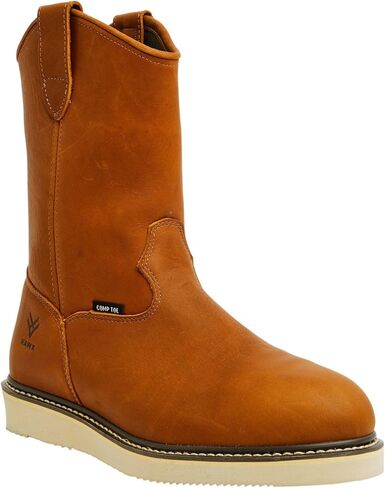 Hawx Men's 10.75" Pull-On Barnyard Leather Work Boot Composite Toe - Bhxc0r0w304 in Kuwait