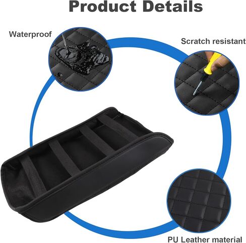 غطاء وحدة التحكم المركزية لكيا سورينتو 2026 2025 2024 2023 2022 2021، واقي صندوق مسند الذراع مضاد للماء ومضاد للخدش، غطاء وسادة من جلد البولي يوريثان الناعم، ملحقات لكيا سورينتو، أسود in Kuwait