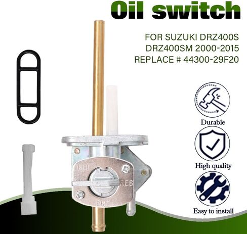 Fuel Cock Tap Petcock Valve Compatible with Suzuki DRZ400S 2000-2019/DRZ400SM 2005-2019 Replaces Part 44300-29F20 44300-29F21 By MOPASEN in Saudi Arabia