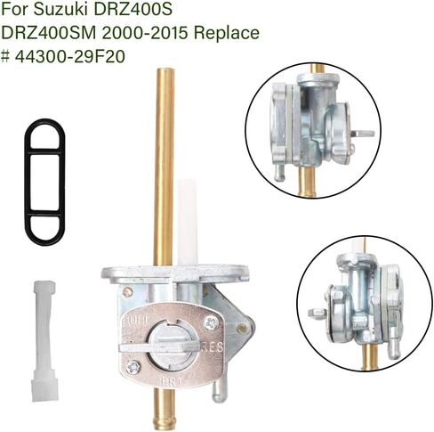 Fuel Cock Tap Petcock Valve Compatible with Suzuki DRZ400S 2000-2019/DRZ400SM 2005-2019 Replaces Part 44300-29F20 44300-29F21 By MOPASEN in Saudi Arabia