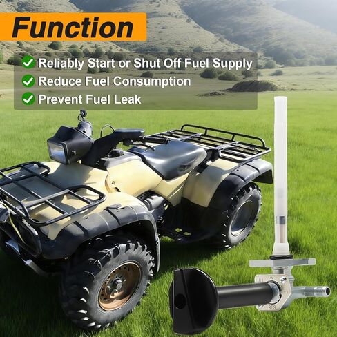 صمام الوقود FUSCH Petcock مع رافعة متوافق مع Honda Rancher 350 400 420 Foreman 400 450 500 Recon 250 Rubicon 500 TRX250 TRX350 TRX400 TRX420 TRX450 TRX500 استبدال #16950-HN7-003 16950-HM8-003 in Kuwait