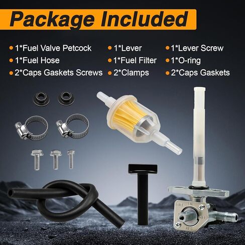 صمام الوقود FUSCH Petcock مع رافعة متوافق مع Honda Rancher 350 400 420 Foreman 400 450 500 Recon 250 Rubicon 500 TRX250 TRX350 TRX400 TRX420 TRX450 TRX500 استبدال #16950-HN7-003 16950-HM8-003 in Kuwait
