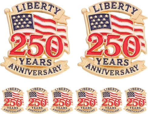 Unomor 5pcs American Flag Pins Usa Lapel Pins for Men Suits 250th Anniversary Independence Day Brooches for Veterans in Saudi Arabia