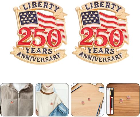 Unomor 5pcs American Flag Pins Usa Lapel Pins for Men Suits 250th Anniversary Independence Day Brooches for Veterans in Saudi Arabia