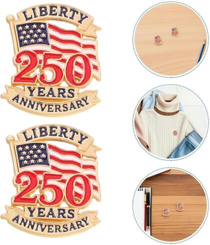 Unomor 5pcs American Flag Pins Usa Lapel Pins for Men Suits 250th Anniversary Independence Day Brooches for Veterans in Saudi Arabia