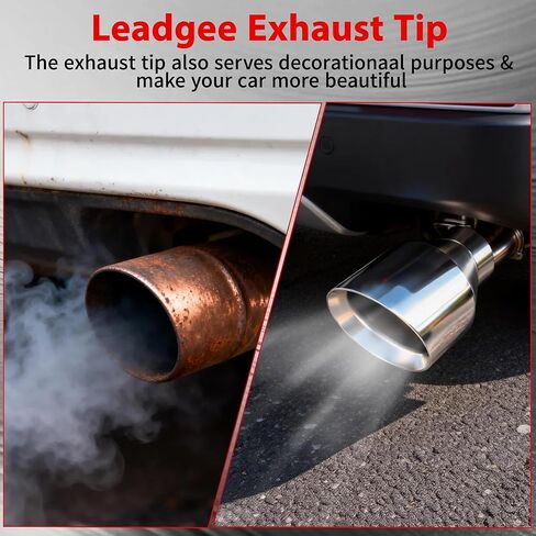 طرف عادم الديزل بمدخل 2.5 بوصة، مخرج 4.5 بوصة، الطول الإجمالي 7 بوصة، أنبوب عادم عالمي من الفولاذ المقاوم للصدأ بجدار مزدوج مائل، أطراف أنابيب عادم ملحومة بالشاحنة، حزمة من 2 in Kuwait