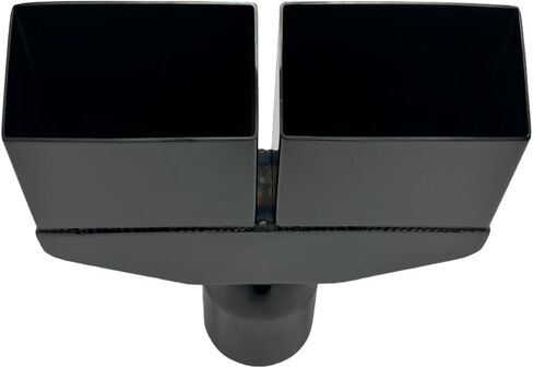 Exhaust Tip 2.50 Inlet 8.25" X 2.25" Rectangle 8.25 Long Dual Slant Split Midnight Black Chrome 304 Stainless Steel Wesdon Exhaust Tip in Saudi Arabia