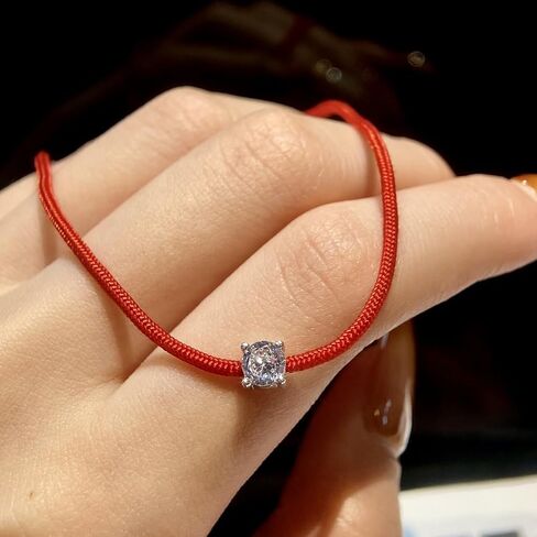 1 Pc Synthetic Moissanite Bracelets 18K white silver plating 0.5ct Four-Prong Guardian Bracelet For Women Date Graduation Party Birthday Gift Dailywear in Saudi Arabia