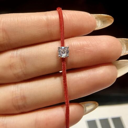 1 Pc Synthetic Moissanite Bracelets 18K white silver plating 0.5ct Four-Prong Guardian Bracelet For Women Date Graduation Party Birthday Gift Dailywear in Saudi Arabia