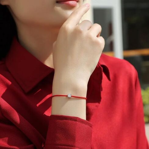 1 Pc Synthetic Moissanite Bracelets 18K white silver plating 0.5ct Four-Prong Guardian Bracelet For Women Date Graduation Party Birthday Gift Dailywear in Saudi Arabia
