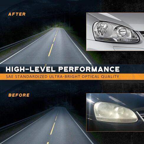 WEELMOTO for 2005-2010 Volkswagen Jetta Sedan Headlight Compatible with 2006-2009 Volkswagen GTI/Rabbit Headlamp DOES NOT FIT XENON/HID Chrome Housing in Saudi Arabia