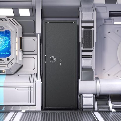 10-14 Gun Safe, Large Gun Safe for Home Rifle and Pistol, Quick Release Fireproof Gun Cabinet, Locking Gun Safe with Removable Shelves and Pockets in Kuwait