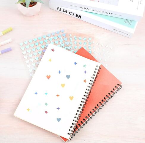 1800PCS Heart and Star Holographic Stickers, 12 Sheets Sparkle Star Stickers for Scrapbooking, DIY Crafts, Phone Decoration in Saudi Arabia